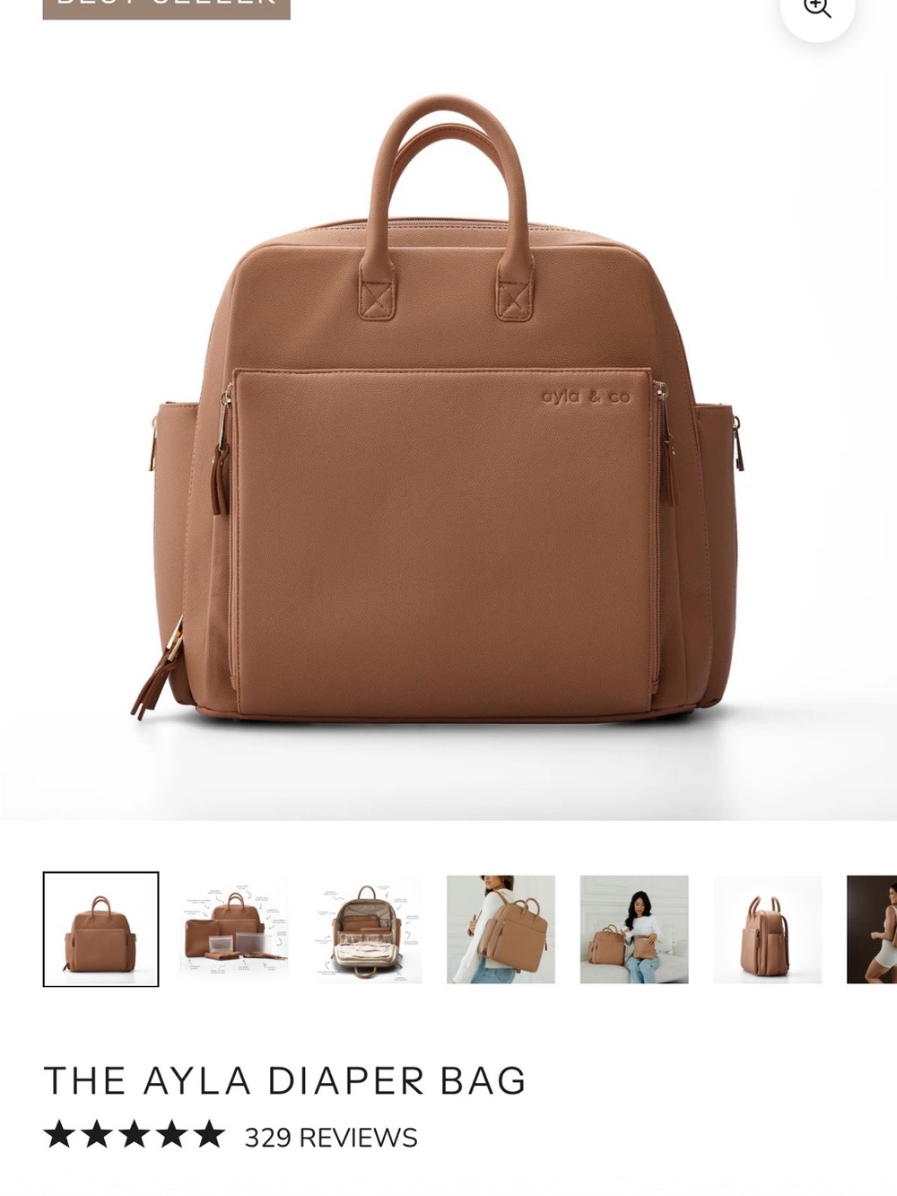 Ayla & Co Caffe Diaper Backpack - Picture 8 of 10